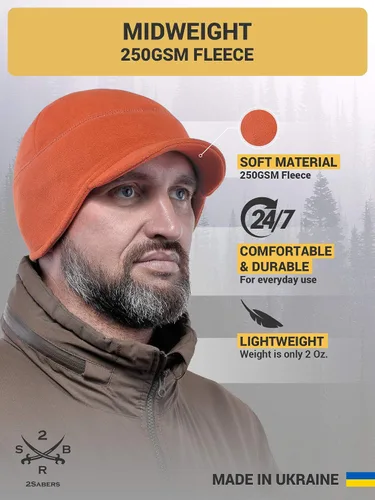 Vista 3 de 2SBR 2SABERS Gorro de invierno de forro polar con visera para hombre y mujer, con orejera, diseño de calavera