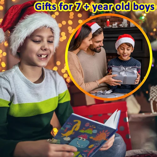 Vista 7 de GINMLYDA Diario para niños con candado, diarios de dinosaurios 7.1x5.3 160 páginas, diario secreto para niños, lindo cuaderno con cerradura y llave