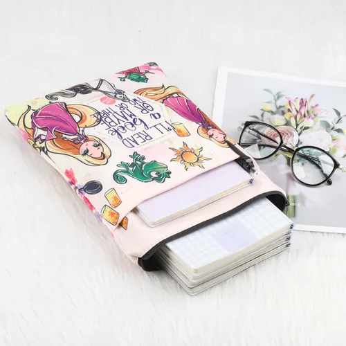 Vista 4 de KEYCHIN Funda de libro de pelo dorado de princesa, regalos de cuento de hadas de princesa, leeré un libro o tal vez dos o tres protectores dorados
