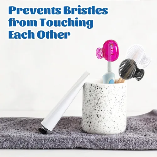 Vista 2 de UCEC - Juego de 6 tapas para cepillos de dientes, protector de cabeza para cepillos de dientes Tapa para cepillo de dientes, clip de plástico