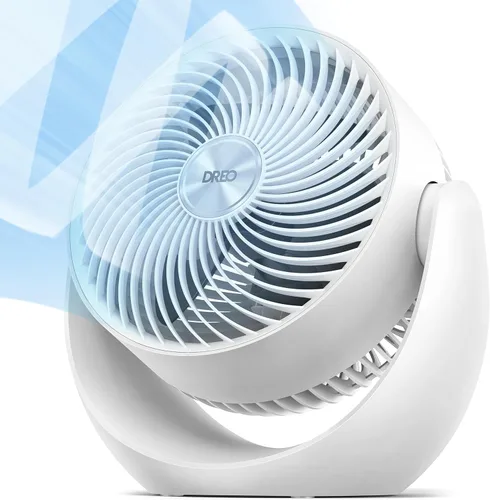 Vista 10 de Dreo - Ventilador para dormitorio, circulador de aire de mesa para toda la habitación, 11 pulgadas, flujo de aire fuerte de 40 pies, inclinación