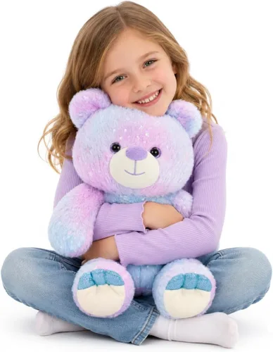 Vista 11 de Tezituor - Oso de peluche arcoíris de 13.78 pulgadas, suave oso de peluche teñido anudado, acogedor juguete de peluche abrazable para niños, novia