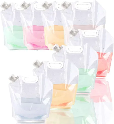 Vista 12 de Supant - Bolsa de contenedor plegable para agua de emergencia, congelable, sin BPA, recipiente plegable de agua de plástico para exteriores