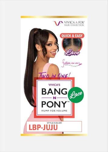 Vista 4 de Vivica A. Fox LPB-JUJU, Bang & Pony, encaje rápido y fácil, color FS1B/30