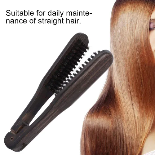 Vista 3 de Peine profesional de peluquería, cepillo de abrazadera para alisar el cabello, herramienta de peinado del cabello, herramienta de alisado de pelo