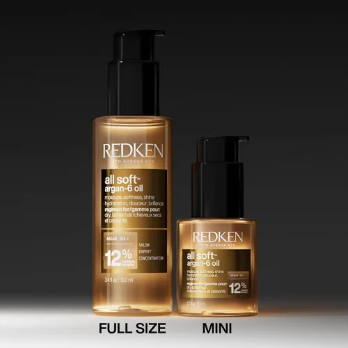 Vista 5 de Redken Tratamiento de aceite de Argan 6 para cabello seco – Acondiciona profundamente el cabello, añade suavidad y brillo con aceite de argán