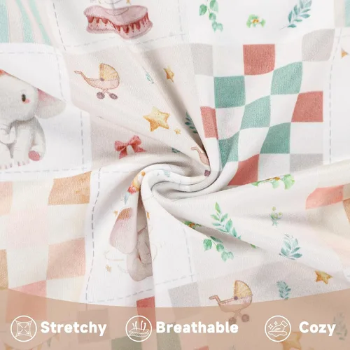 Vista 2 de SWESEN Fundas de almohada de lactancia, funda de lactancia ultra suave para almohadas de lactancia, funda de almohada elástica para bebés y niños