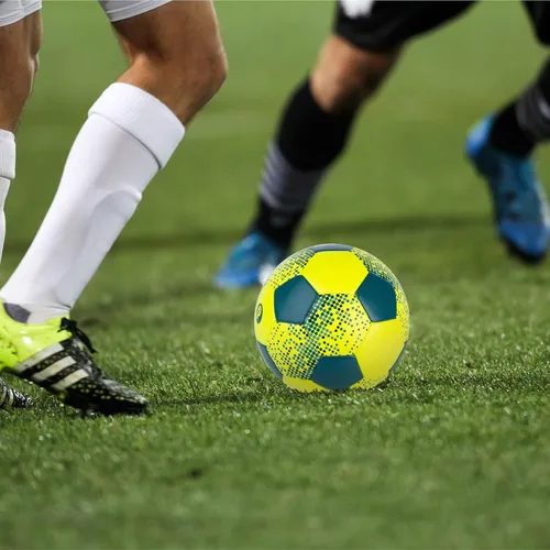 Vista 5 de PP PICADOR Balón de fútbol oficial de tamaño 5 para adultos jóvenes, entrenamiento de fútbol para deportes al aire libre e interior con bomba