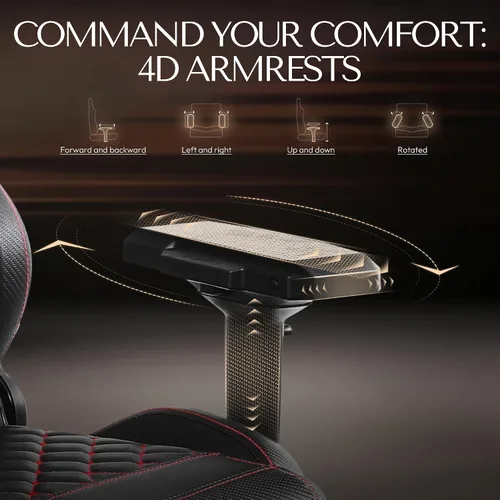 Vista 5 de Dowinx Silla de Juego Grande y Alta, Sillas de Videojuego con Reposapiés, Sillas de Juego de PC para Adultos - Silla Gamer Ergonómica Reclinable