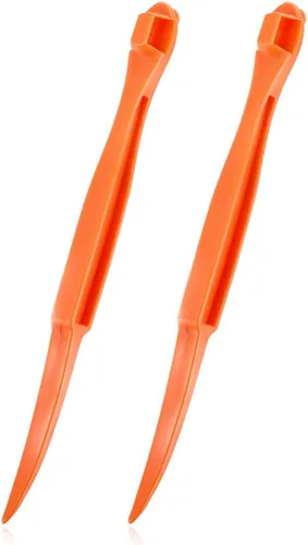 Vista 8 de Cortador de cáscara de cítricos de naranja, cortador de frutas de plástico, removedor de abridor de limón, herramientas de frutas y verduras Verde