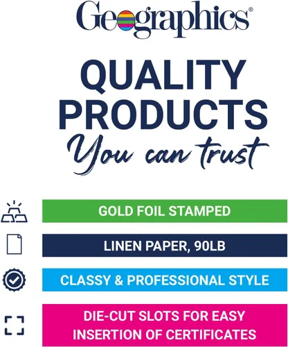 Vista 5 de Classic Linen - Fundas para certificadodocumento, 12.5 x 9.75 pulgadas, azul marino (paquete de 6)