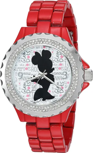 Vista 7 de Disney Minnie Mouse Watch for Women, Classic Minnie Mouse Design – Stylish Watch for Women Fans – Elegant 's Watches with Pink Stainless Steel