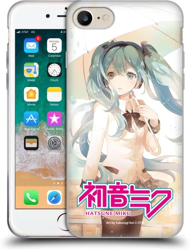 Vista 223 de Head Case Designs Licencia Oficial Hatsune Miku Gráficos Lindos Carcasa de Gel [Protección de Grado Militar] Compatible con Apple iPhone 7