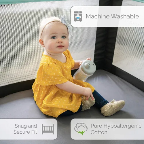 Vista 2 de SheetWorld - Sábana bajera ajustable para bebé, 100% franela de algodón, unisex, para niña, niño, negro, fabricado en Estados Unidos, colchón de 24