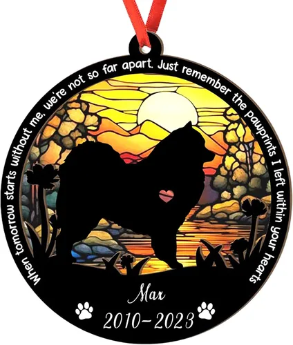 Vista 86 de Adorno personalizado para atrapasoles de sabueso afgano, adorno de Navidad de sabueso afgano – Regalo para perro amante, sabueso afgano