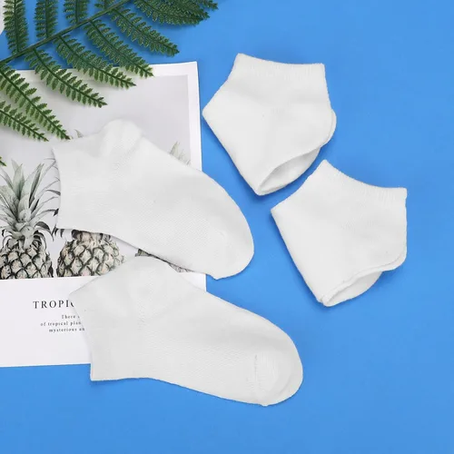 Vista 5 de BOOPH 12 pares de calcetines de tobillo para niños y niñas, de corte bajo, media amortiguación, calcetines atléticos