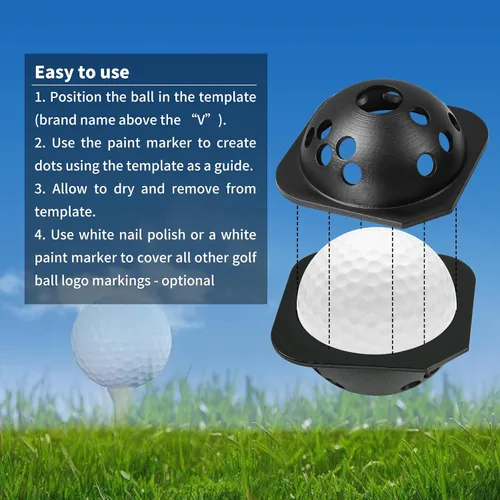 Vista 5 de Plantilla de marcado de pelota de golf para monitor de lanzamiento Rapsodo RPT MLM2PRO