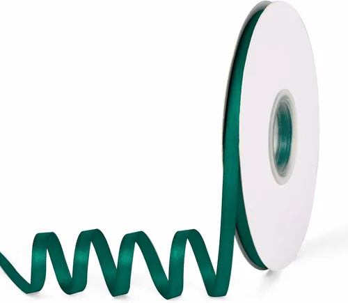 Vista 114 de YBLANDEG Cinta de satén de color sólido verde manzana de 1-1/2 pulgadas x 50 yardas, cinta de tela de poliéster de doble cara para envolver regalos