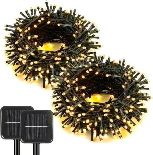 Vista 14 de SyouHome - Guirnalda de luces solares para exteriores, paquete de 6 600 luces LED solares de Navidad Varios