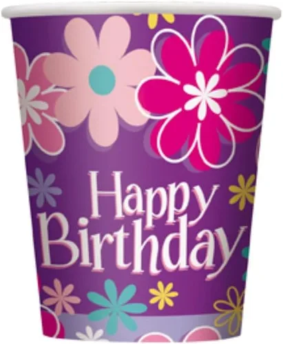 Vista 4 de Unique Blossom - Servilletas de papel para bebidas de cumpleaños, 5 x 5 pulgadas, 16