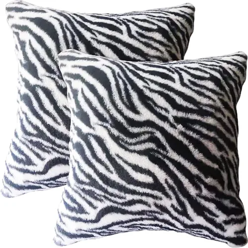 Vista 9 de Almohadas Decorativas de Piel Sintética, Juego de 2 Fundas de Almohada Cuadradas Decorativas para Sofá, Estampado de Leopardo Guepardo Funda