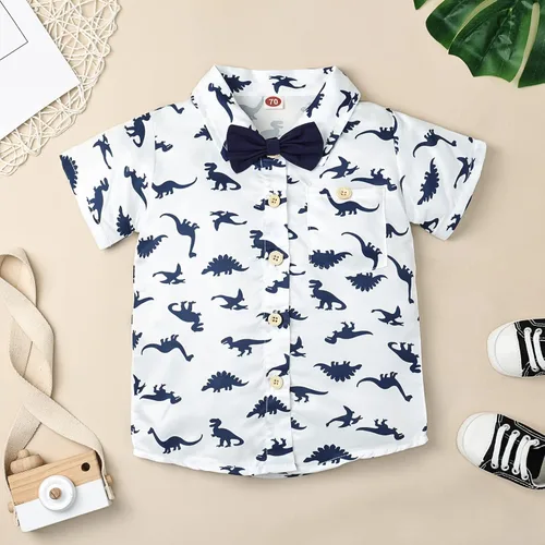Vista 4 de Conjunto de ropa de verano para bebés y niños pequeños, conjunto Azul