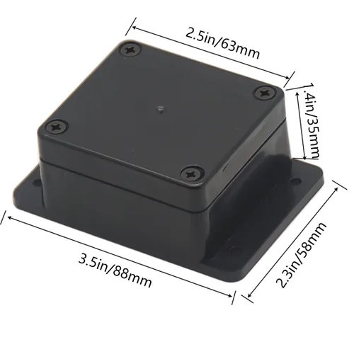 Vista 2 de Zulkit Caja de conexiones de plástico ABS a prueba de polvo, impermeable, IP65, cajas eléctricas universales, carcasa para proyectos con oreja fija