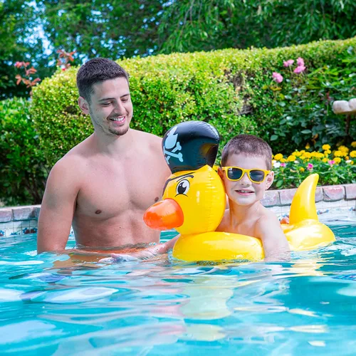 Vista 4 de Poolmaster Flotador de piscina Tubo de pato pirata, multicolor grande