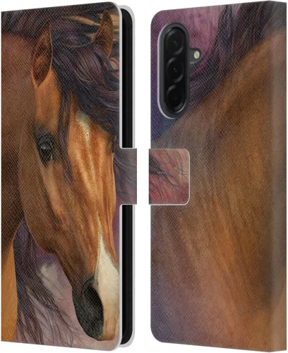 Vista 294 de Head Case Designs Officially Licensed Laurie Prindle A Morgan Christmas Western Stallion Leather Wallet Case Compatible with Samsung Galaxy A07 4G