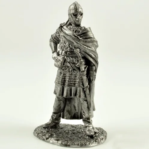 Vista 21 de Jarl escandinavo vikingo, norte, escultura de metal de los siglos 9-10. Colección 2.126 in (escala 1/32) figurita miniatura. soldados de juguete