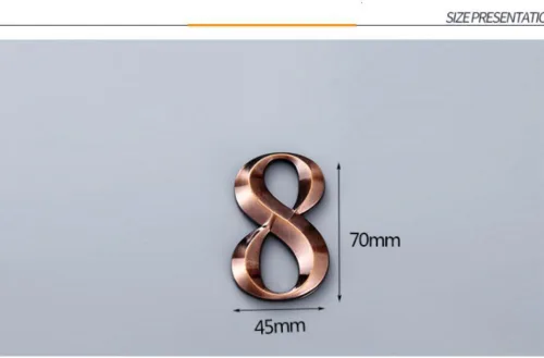 Vista 5 de Números de casa para puertas 3D, números de buzón de 3 pulgadas, números del 0 al 9, autoadhesivos, números de puerta de casa, dirección de calle