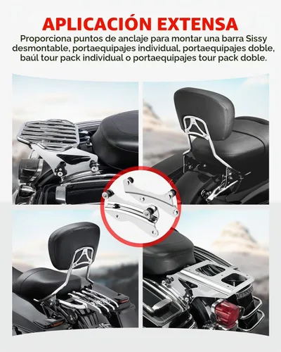 Vista 7 de Amazicha Kit de herramientas de acoplamiento de 4 puntos, 4 cubiertas de hardware de acoplamiento compatibles con Harley Davidson Touring Street