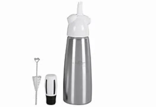 Vista 4 de iSi North America Easy Whip Plus (1 pinta) - Batidor de crema con botella de acero inoxidable, fácil de usar para aderezos con sabor casero