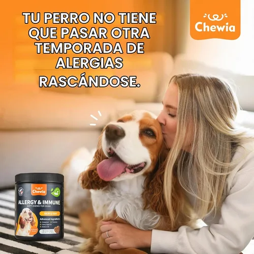 Vista 9 de Masticables para aliviar la alergia de perros para la picazón en la piel Masticables de apoyo para la alergia