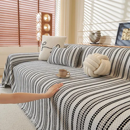 Vista 91 de ROOMLIFE Manta de sofá estilo azteca boho para sillones de 2/3 cojines, fundas de sofá lavables y antideslizantes aptas para mascotas, protector
