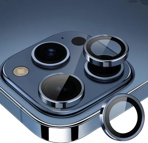 Vista 57 de Protector de lente de cámara para iPhone 15 Pro/iPhone 15 Pro Max, anillo de metal individual, dureza 9H, protector a prueba de arañazos, accesorios
