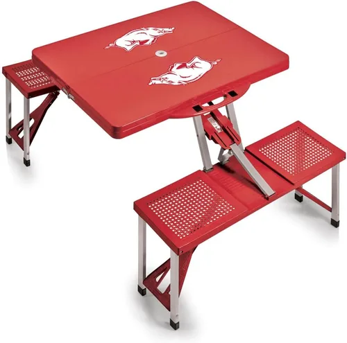 Vista 37 de PICNIC TIME NCAA North Carolina Tar Heels Folding Picnic Table - Camping Table - Outdoor Table with Umbrella Hole