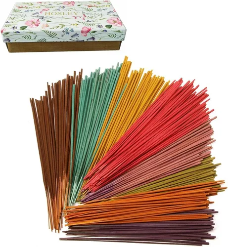Vista 19 de Hosley Paquete de 480 varillas de incienso surtidas, 12 aromas, incluyendo Nag Champa, lavanda, sangre de dragón, bolsa de agarre, ideal
