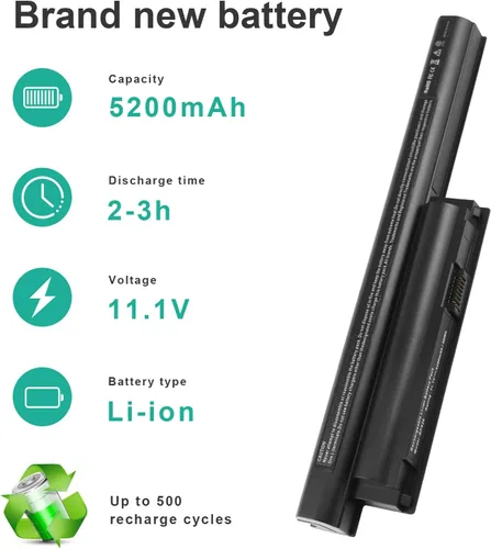 Vista 3 de Futurebatt BPS26 Nueva batería para laptop compatible con Sony VAIO VGP-BPS26 VGP-BPL26 VGP-BPS26A PCG-61A12L PCG-61A13L PCG-61A14L PCG-71713L