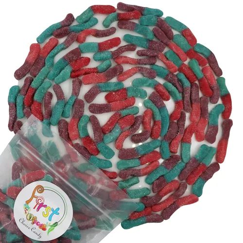 Vista 7 de FirstChoiceCandy Caramelos de goma agria (gusanos de neón, 2 libras (paquete de 1))