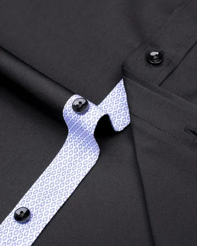 Vista 6 de J.Ver - Camisa de vestir para hombre, informal, manga larga, no se arruga, ajuste regular, elástica, con botones