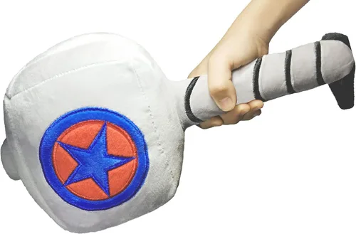 Vista 4 de Marvel Legends Thor Hammer - Almohada de peluche para niños, juguete de cosplay - 11 pulgadas