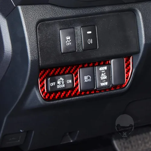 Vista 5 de NVCNX Real Premium Fibra de carbono compatible con Toyota Tacoma 2016-2017 Accesorios Car Dash Bed Interruptor de luz Panel Panel Cubierta