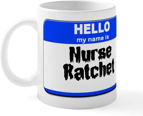 Vista 32 de CafePress Taza de café de cerámica con texto en inglés «Hello My Name Is Mary», de 11 oz (11.0 fl oz)
