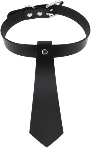 Vista 2 de FM FM42 Multicolor PU cuero simulado 6.7 in longitud collar de corbata collar gargantilla