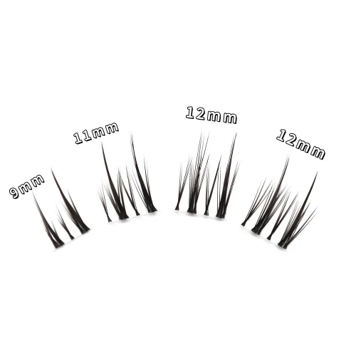 Vista 2 de Extensión de Pestañas DIY Efecto 3D Natural Individual 9/11/12mm Pestañas 80 Racimos Pestañas de Volumen Set Mixto, Extensión de Pestañas Caseras