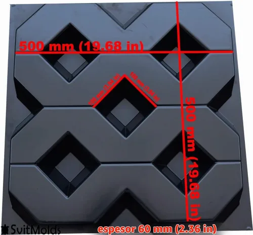 Vista 3 de SvitMolds Moldes de hormigón DIY Hierba Bloque de pavimentación de hormigón Adoquines de hormigón y adoquines S62