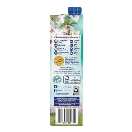Vista 3 de Almond Breeze Mezcla de coco de almendras sin lácteos, vainilla sin azúcar, 32 onzas líquidas