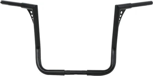 Vista 12 de TCMT Barra Ape Hanger Negra de 12" Rise, Manillar Grueso de 1-1/4", Compatible con Harley Dressers Baggers Touring CVO Street Glide Tri Glide