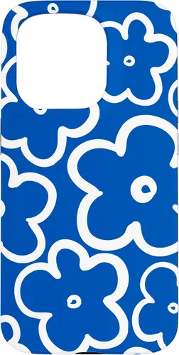 Vista 14 de Funda floral azul y blanca con diseño de flores silvestres para iPhone 16